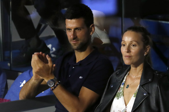 Novak Djokovic and his wife Jelena have both returned negative tests.