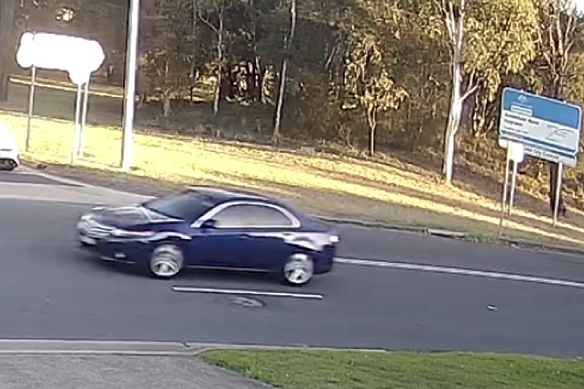 A dark blue Honda Accord that police believe is linked to the fatal shooting of Marvin Oraiha.