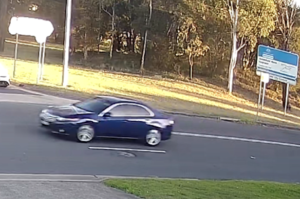 A dark blue Honda Accord that police believe is linked to the fatal shooting of Marvin Oraiha.