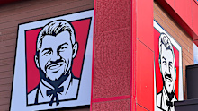 Kieran Foran's likeness has taken over for Colonel Sanders on KFC's Manly Vale signage.