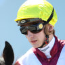 Harry Davies preparing to ride for the first time in Australia, on Claim The Crown at Randwick on December 14.