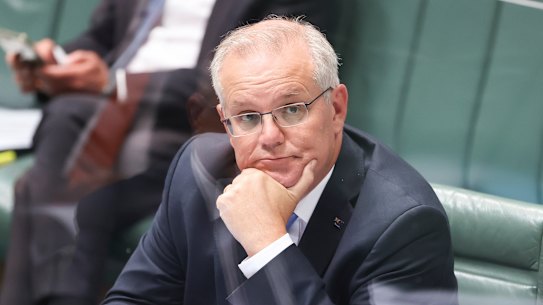 Prime Minister Scott Morrison in question time on Wednesday.