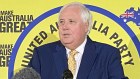 Clive Palmer announcing United Australia Party candidates - including himself - for the federal election.