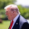 US President Donald Trump speaks to reporters on Friday, US time.