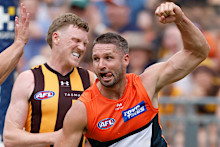 Jesse Hogan in Giants colours.