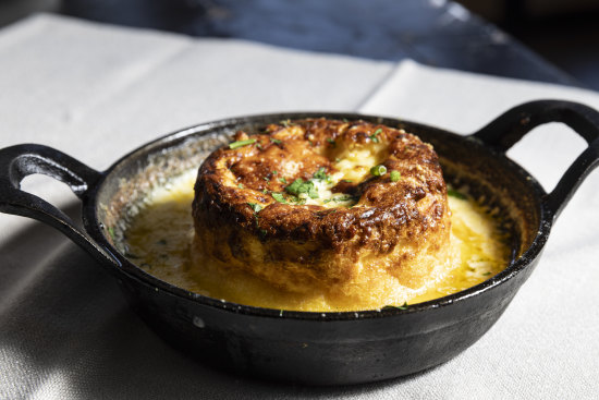 Go-to dish: Goat’s cheese souffle.