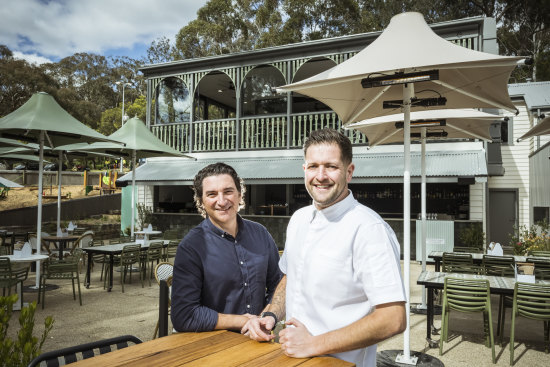 Head of wine Matt Skinner, and executive chef Christian Abbott, at Studley Park Boathouse.