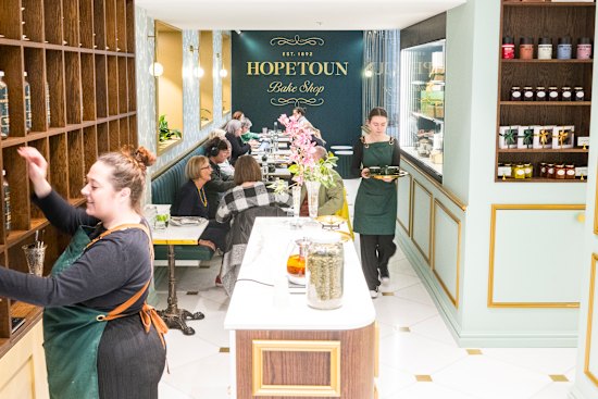 Inside Hopetoun Bake Shop.