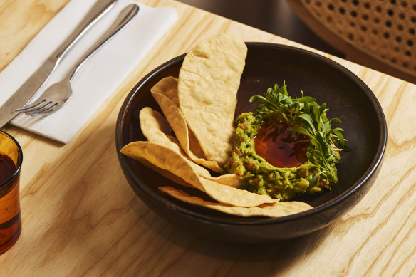 Guacamole, pico de gallo and corn chips at Hotel Nacional, CBD.