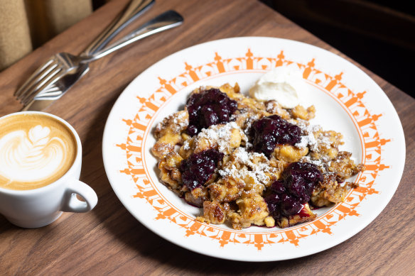 Elio’s Place serves the Austrian dish kaiserschmarrn (or scrambled pancake).