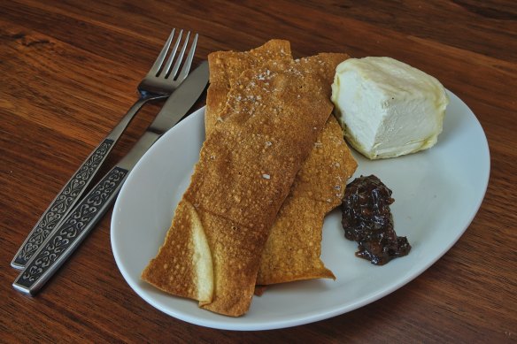 Local cheese with house-made lavosh.