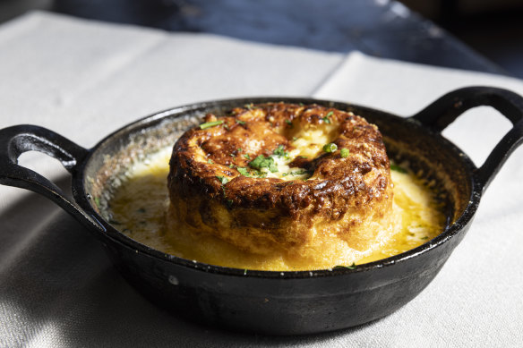 Go-to dish: Goat’s cheese souffle.