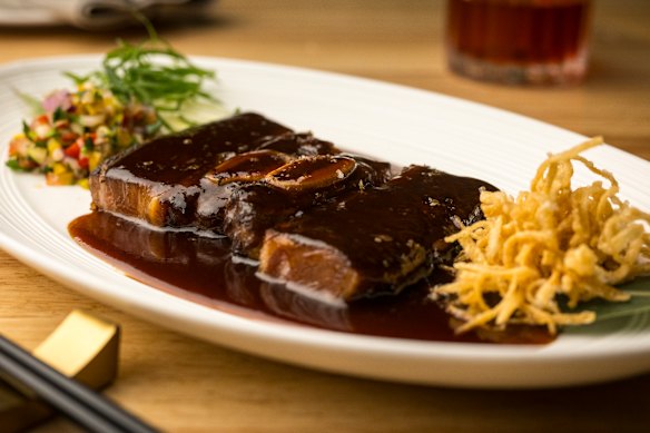 Vegemite is used as a sauce for Angus beef short-ribs ($58).