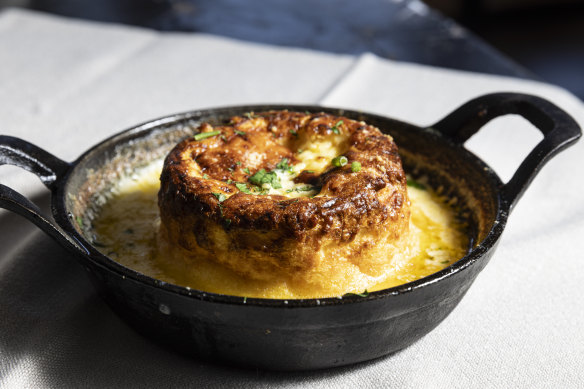 Go-to dish: Goat’s cheese souffle.