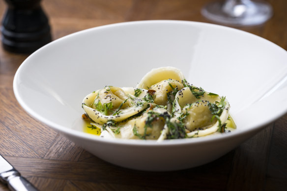 Beetroot tortellini.