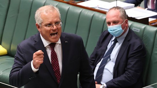 Prime Minister Scott Morrison said the government would push on with a net zero by 2050 target, despite protestations from some Nationals MPs.