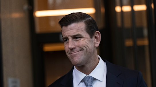 Ben Roberts-Smith departs the court.