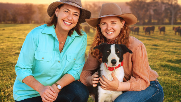 Lisa Millar with Zoe and her dog Buddy on Muster Dogs: Where are They Now?