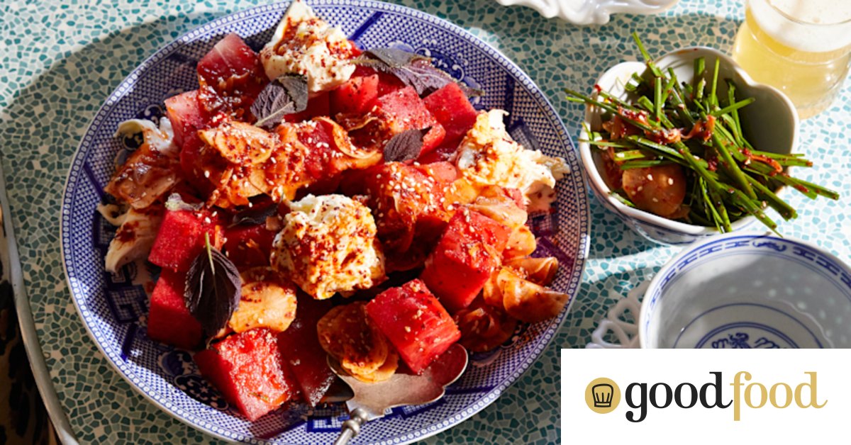 Watermelon and fior di latte salad recipe