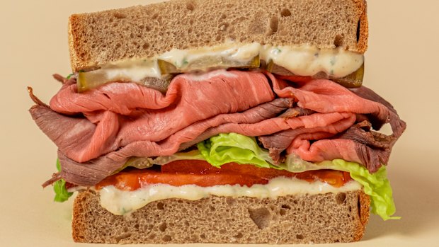 Wagyu roast beef sandwich.
