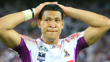 In limbo: Israel Folau's mooted return to rugby league has hit a snag.