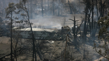 The aftermath of the Black Saturday fires in Strathewan.