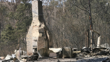 The remains of a house in Strathewan.