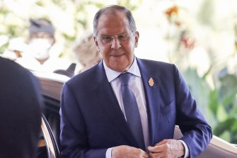 Russian Foreign Minister, Sergey Lavrov walks to attends the G20 Foreign Ministers Meeting earlier this month.