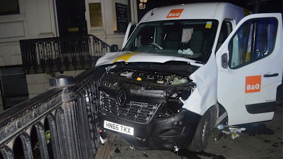 An undated handout photo of the van used in the 2017 London Bridge attacks.