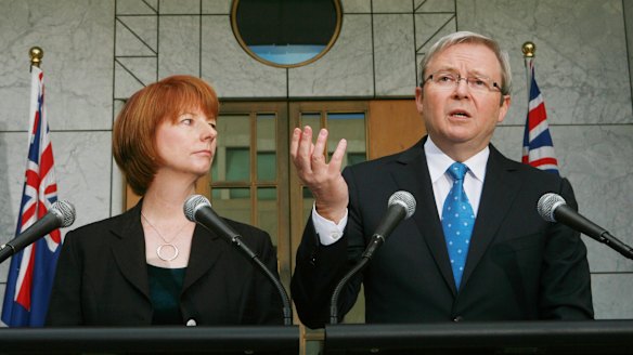 Julia Gillard, with Kevin Rudd in 2008, was also labelled Lady Macbeth.