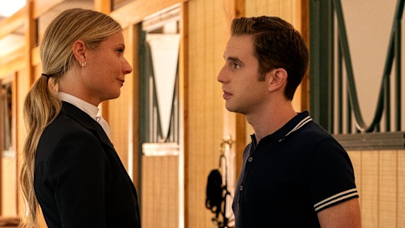 Ben Platt, right, is determined to become president of the United States in The Politician. Gwyneth Paltrow plays his wealthy mother.