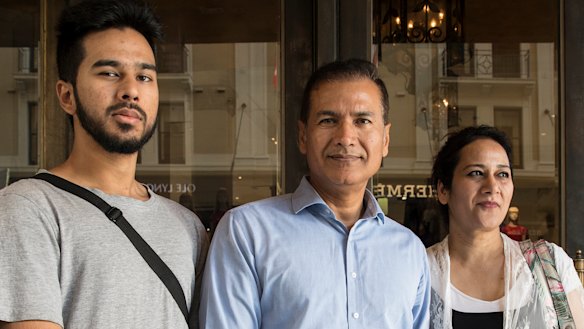 Disappointed: The Khan family left David Jones empty-handed.