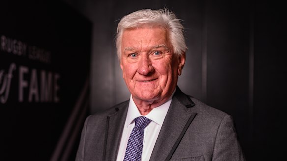 The voice of rugby league Ray Warren at his Hall of Fame induction.