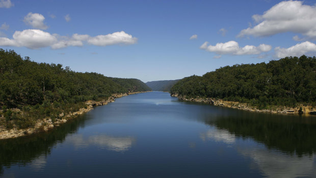 Warragamba Dam, which is about 60 per cent full, is being considered for a wall-raising that would flood part of the Blue Mountains World Heritage area.