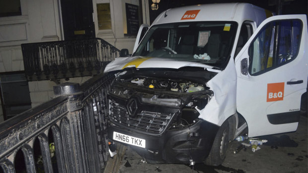 An undated handout photo of the van used in the 2017 London Bridge attacks.