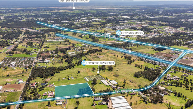 The site at 113 Rickard Road, Leppington is being marketed for sale