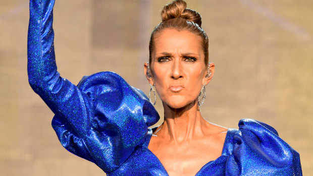 Celine Dion performing in Britain's Hyde Park earlier this year.