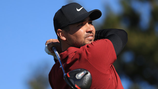 Jason Day tees off from the ninth hole during the second round of the AT&T Pebble Beach Pro-Am.