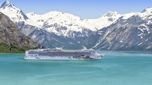 Norwegian Jewel in Glacier Bay National Park, Alaska.