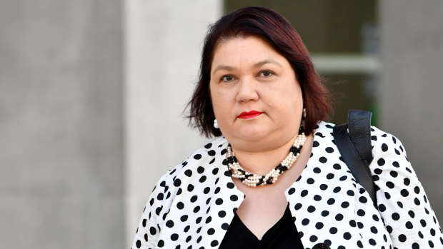 Psychiatrist Angela Voita is seen outside the Supreme Court in Brisbane on Friday.