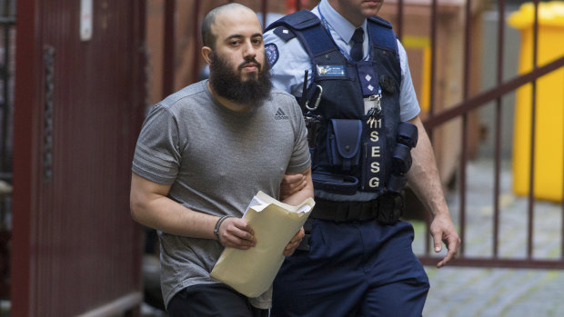 Ibrahim Abbas arriving at the Supreme Court, Melbourne.