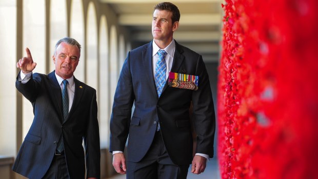 War Memorial head Brendan Nelson and SAS veteran Ben Roberts-Smith.