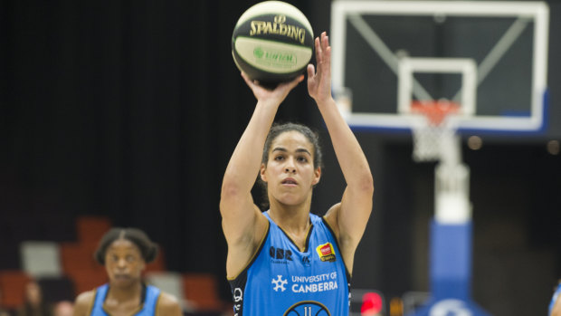 On point: Kia Nurse led the way for the Canberra Capitals against the Flyers.