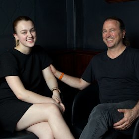 Neil Perry with the eldest of his three daughters, Josephine. 