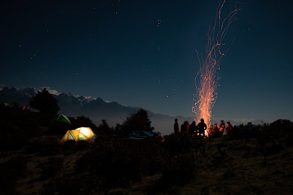 Camping in the kingdom.