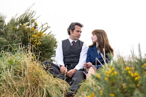 Michael Agnew (Tom Cullen) and Cushla Lavery (Lola Petticrew) in Trespasses.