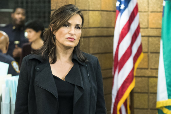 Mariska Hargitay as Lieutenant Olivia Benson in Law & Order spinoff Special Victims Unit.