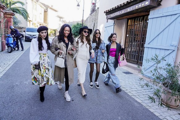 The cast of Real Girlfriends in Paris.