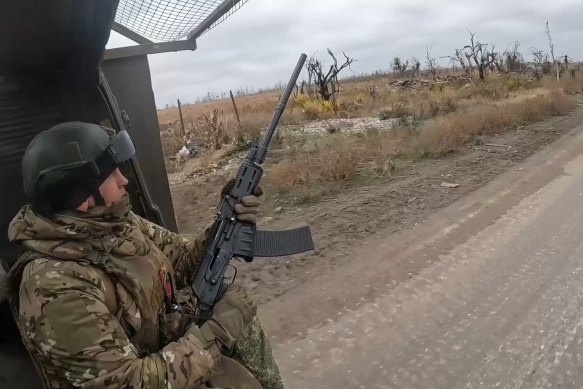 A Russian serviceman operates at an undisclosed location in Ukraine. The US and Ukraine report North Koreans are being sent to the frontlines for Russia without protection.