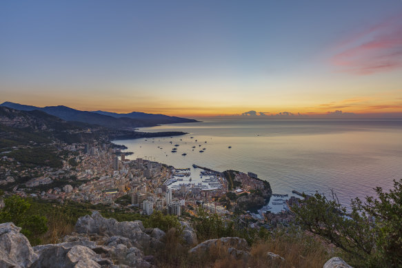 Monaco and its Riviera waterfront.